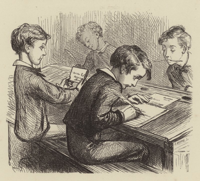 La lettre à la maison - after George Housman Thomas