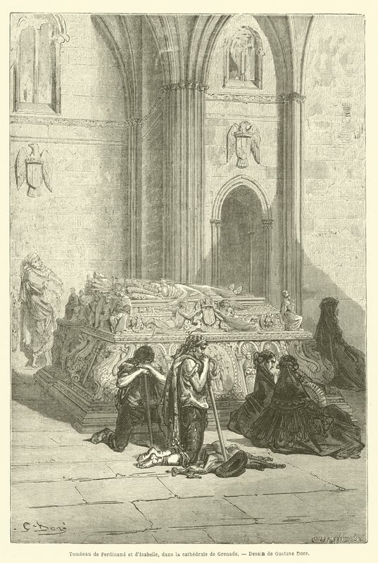 Tombeau de Ferdinand et Isabelle, dans la cathédrale de Grenade - Gustave after Dore
