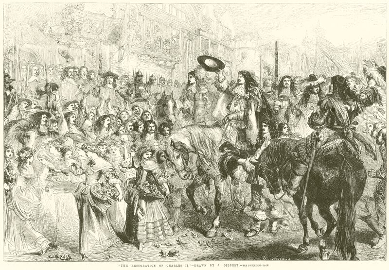 La Restauration de Charles II - after John Gilbert