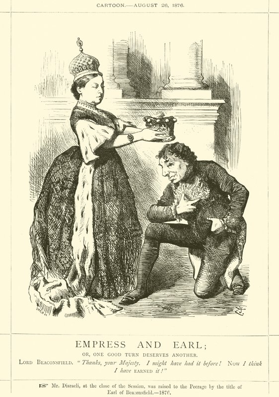 Impératrice et comte; ou, un bon tour en mérite un autre - after John Tenniel