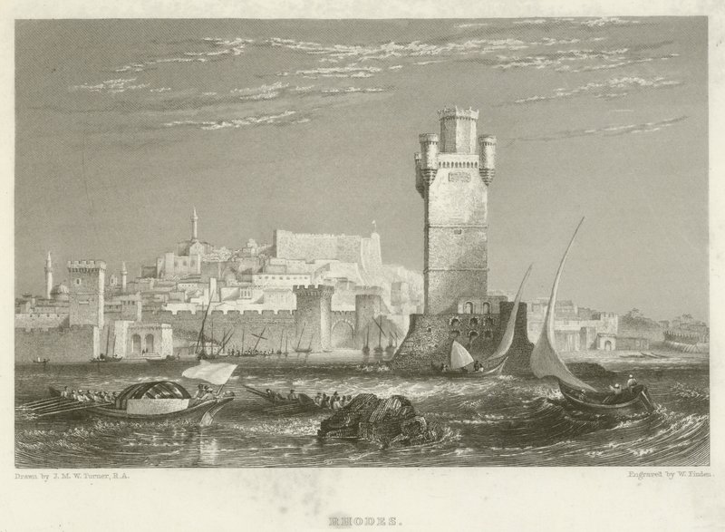 Rhodes - after Joseph Mallord William Turner