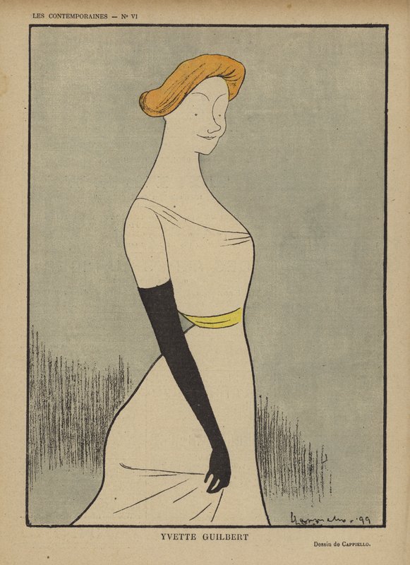 Yvette Guilbert, Illustration pour Le Rire - after Leonetto Cappiello