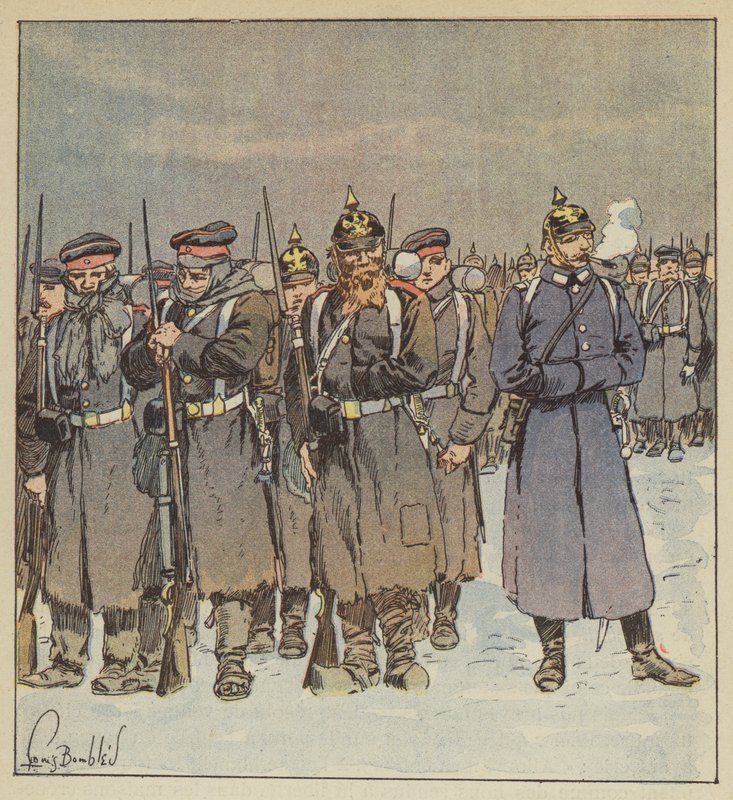 Dénuement de certaines troupes prussiennes - after Louis Charles Bombled