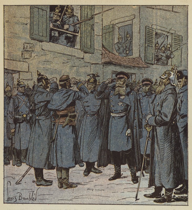 Le capitaine Pendezec et le général Treskow - after Louis Charles Bombled
