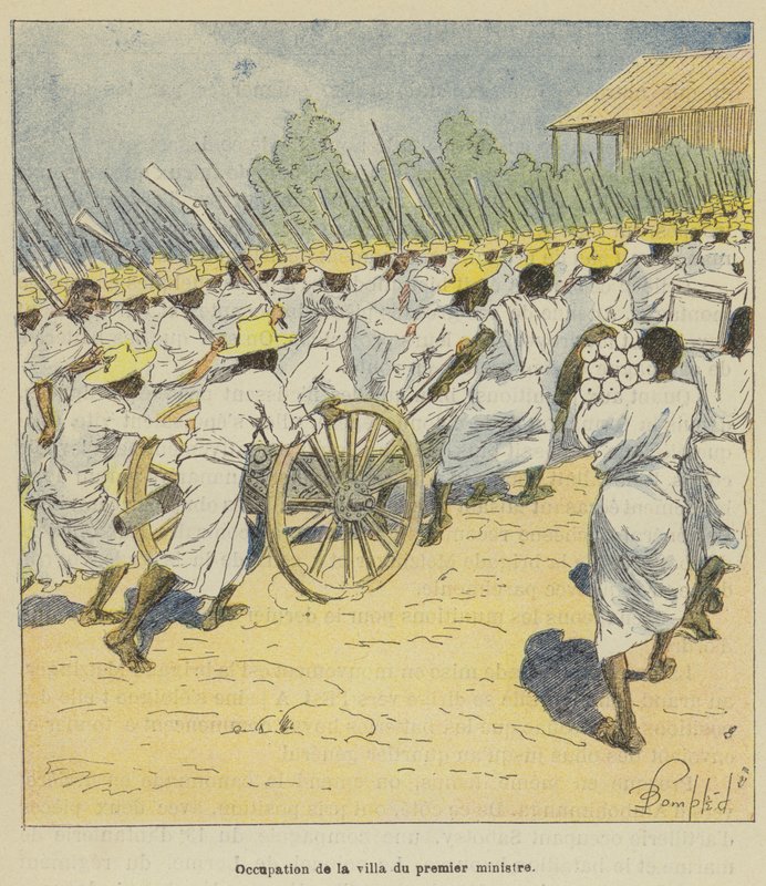 Occupation de la villa du premier ministre - after Louis Charles Bombled