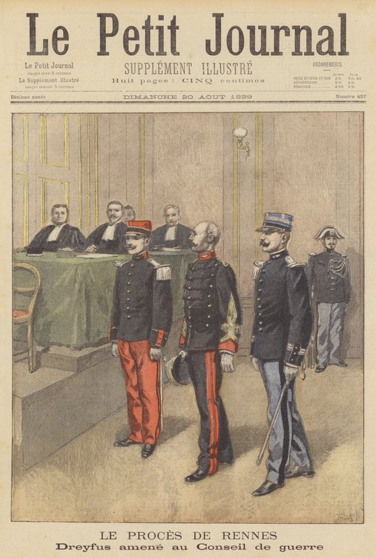 Alfred Dreyfus devant sa deuxième cour martiale à Rennes - after Oswaldo Tofani