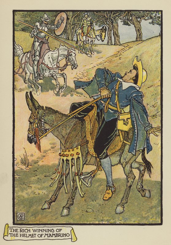 La riche conquête du casque de Mambrino - after Walter Crane