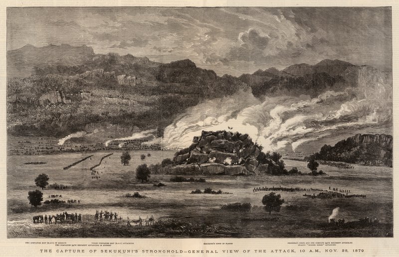 La capture de la forteresse de Sekukuni, vue générale de l