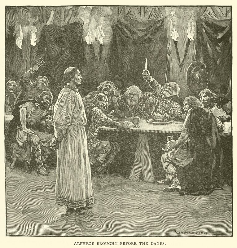 Alphège amené devant les Danois - after William Henry Margetson