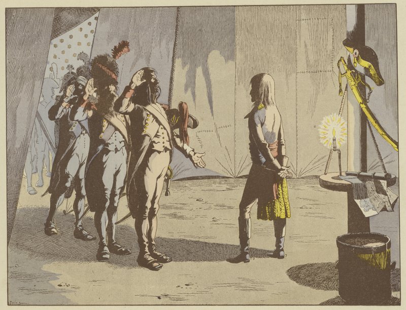 Après la bataille de Lodi, les vieux soldats ont offert à leur jeune commandant le grade de caporal, origine du surnom Le Petit Caporal, qui est resté avec Napoléon - pseudonym for Onfray de Breville Jacques Job
