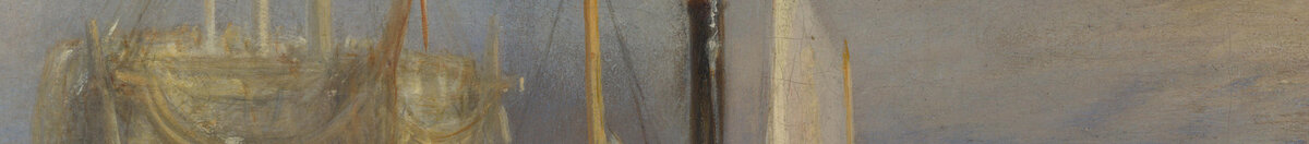 Le Téméraire remorqué à son dernier mouillage pour être démantelé, 1839 (Joseph Mallord William Turner), Detail: Dampfschlepper mit Rauchfahne