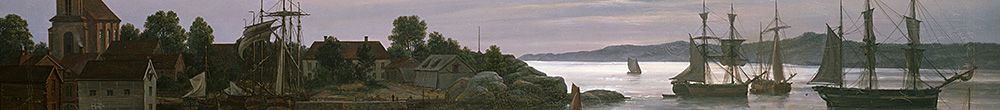 Larvik au clair de lune (Johan Christian Dahl)