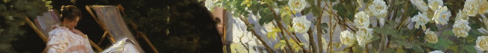 Marie Krøyer assise dans le transat dans le jardin de la maison de Mme Bendsen (Peder Severin Krøyer)