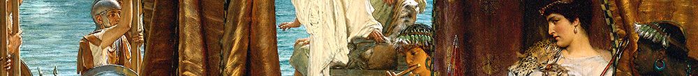 La rencontre d'Antoine et Cléopâtre (Lawrence Alma Tadema)