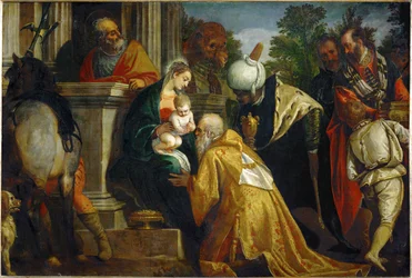 Adoration des trois Mages ... (peinture sur toile)