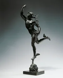 Italie, Milan, région de la Toscane, statuette en bronze de Mercure volant