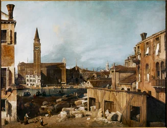 La cour des pierres de taille ; Venise : Campo San Vidal et l