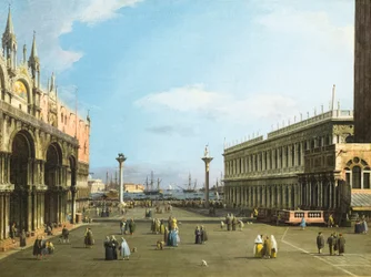 Venise, la Piazzetta avec la bibliothèque de San Marco