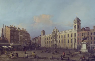 Londres, vue de Northumberland House, regardant vers l