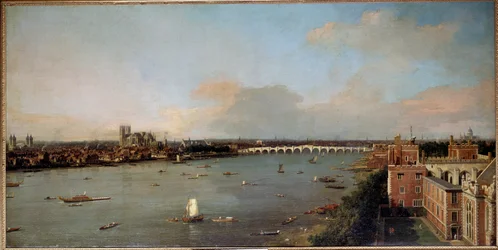 Vue de Londres et de la Tamise au XVIIIe siècle. Peinture d
