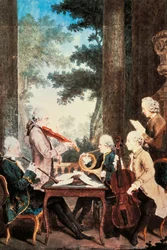 Concert avec hautbois, violon, cor et violoncelle