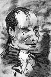 Portrait de Baudelaire - dessin par Nadar