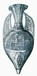 Vase de stockage en lustre du 14e siècle de l