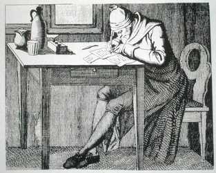 Gaspard Lavater (1741-1801) dans son étude, copie d