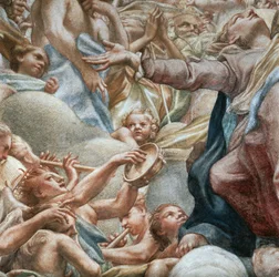 Anges jouant de la musique, détail de l