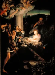 Sainte Nuit (Nativité). Peinture d