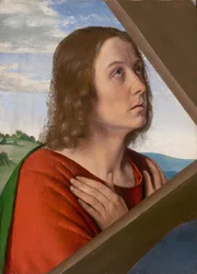 Fragment de Christ portant la croix : Saint Jean l