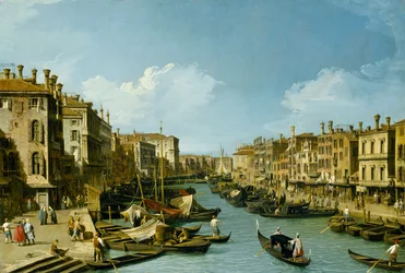 Le Grand Canal près du pont du Rialto, Venise, vers 1730