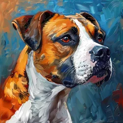 Peinture de chien Boxer