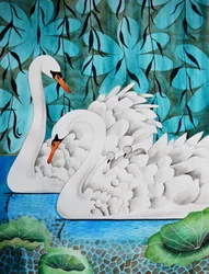 Famille de cygnes