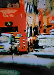Bus urbain orange