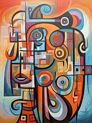 Magnifique graffiti cubiste, idées de décoration murale moderne