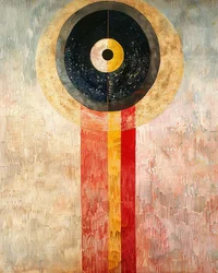 Peinture abstraite Hilma af Klint style inspiration, art mural | impression sur demande