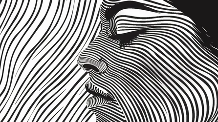 Minimalist Single Line Style, woman face, wall decor | print on demand