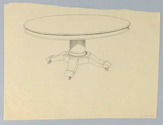 Conception pour une table ronde sur base moulée