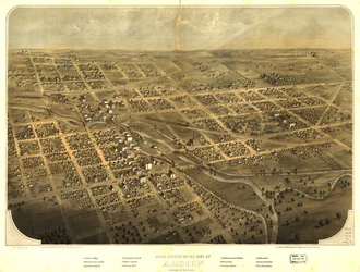 Vue aérienne de la ville d