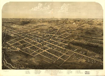 Vue aérienne de la ville de Coldwater, Branch Co, Michigan. LOC 73693425