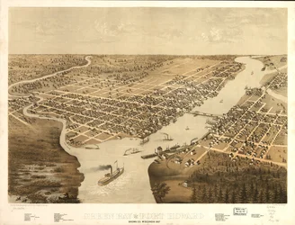 Green Bay et Fort Howard, Brown Co., Wisconsin 1867. LOC 73694541