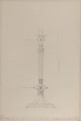 Chapelle de la Chevalerie : candélabre en argent proposé