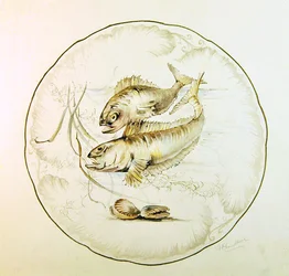 Conception de Wedgwood pour une assiette, vers 1880