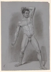 Homme nu debout, vu de face