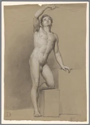 Nu masculin debout, vu de face