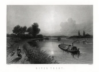 La rivière Trent, Angleterre, 1883