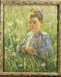 Garçon dans le pré