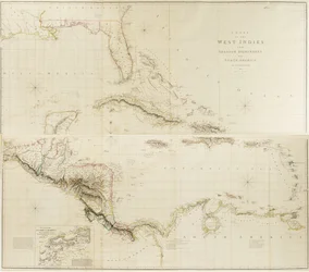 Carte des Antilles et des dominions espagnols en Amérique du Nord