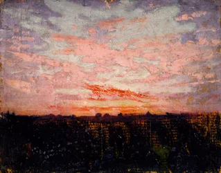Lever ou coucher de soleil, étude pour le livre, Concealing Coloration in the Animal Kingdom, vers 1905-1909